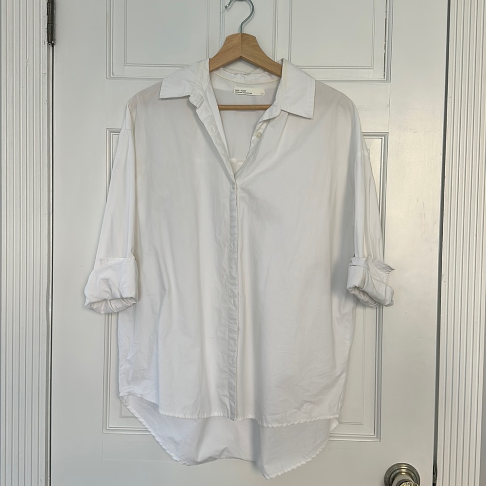 OAK + FORT White Button-Up Blouse